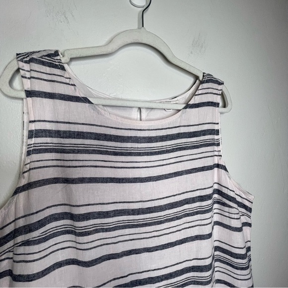 BEACHLUNCHLOUNGE Alina Striped Linen‎ Blend Shift Dress XL Summer Beach - Picture 5 of 13